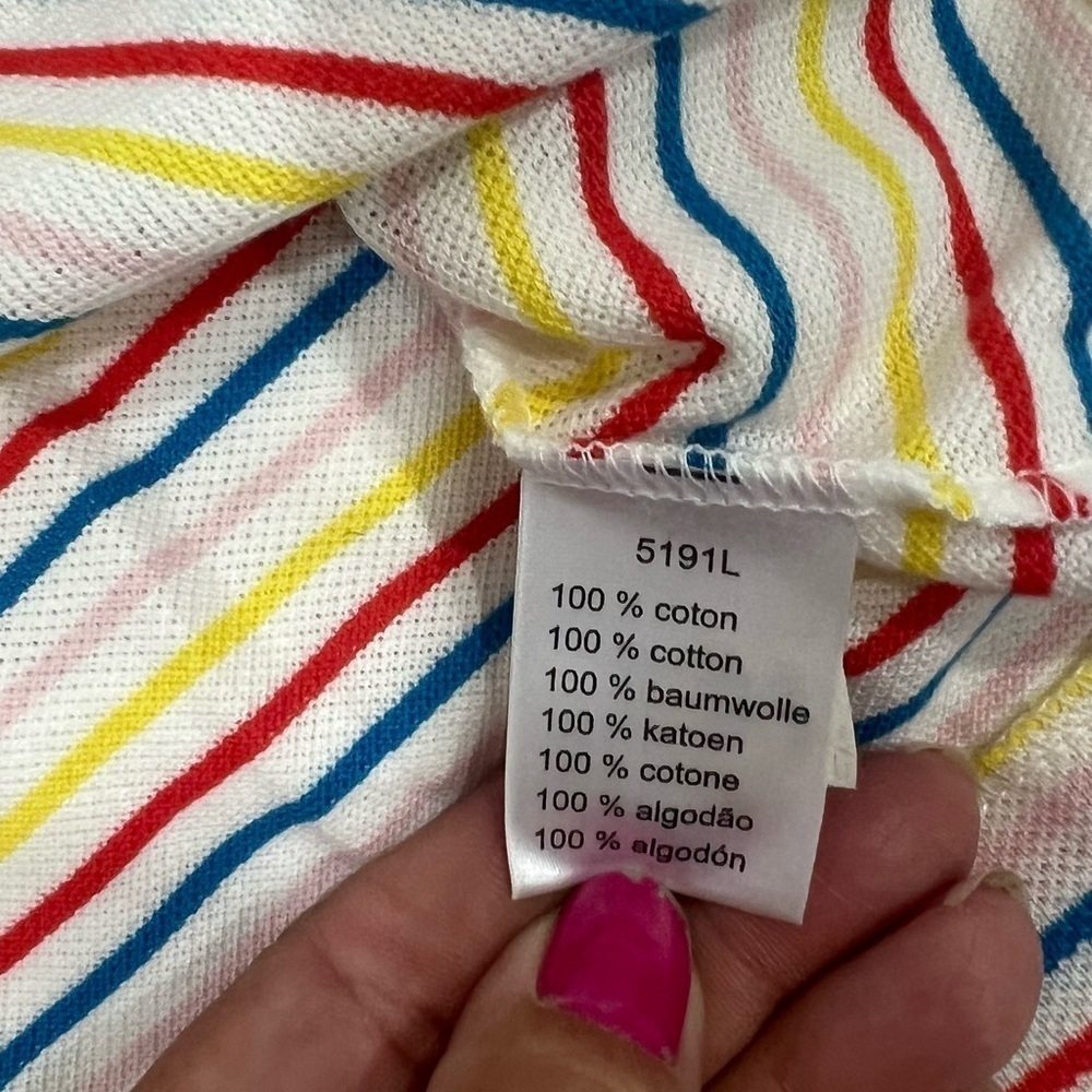 NWT kids LACOSTE short sleeve striped shirt size 10 KIDS GETS AN EXTRA PIECE - Picture 6 of 13